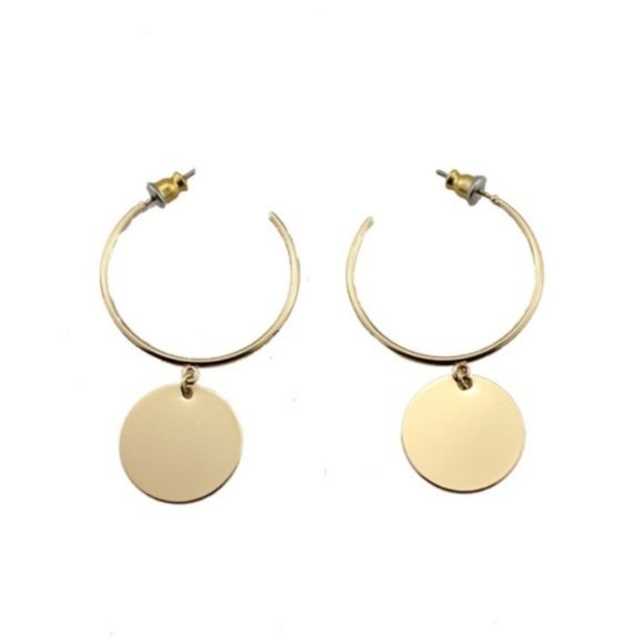 💕💕Last one Minimalist Circles Hoop Earrings - Picture 7 of 11